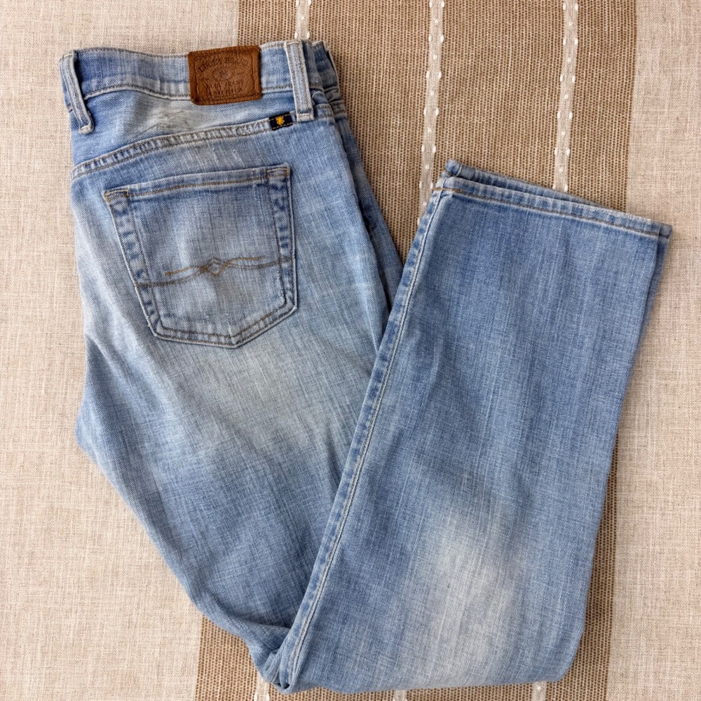 Lucky Brand Sienna Tomboy Crop Jeans Light Wash Straight Leg Denim Womens 10/30